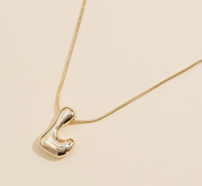 Assorted Letters Bubble Monogram Initial Necklaces